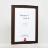 Cornice in legno effetto Profile 52 marrone scuro 14,8x21 cm vetro museale