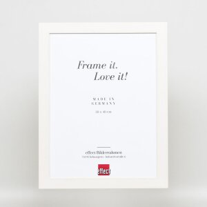Cornice effetto legno profilo 55 bianco 21x29,7 cm vetro museo