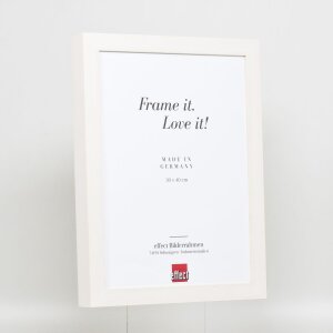 Cornice effetto legno profilo 55 bianco 21x29,7 cm vetro museo