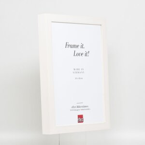 Cornice effetto legno profilo 55 bianco 21x29,7 cm vetro museo