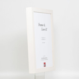 Cornice in legno effetto profilo 55 bianco 25x30 cm vetro museo
