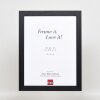 Cornice in legno ad effetto Profilo 55 nero 35x100 cm Vetro Museo