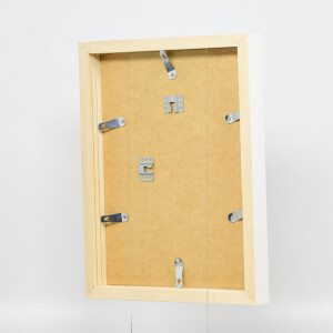 Cornice effetto legno profilo 55 bianco 62x93 cm vetro museo