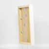 Cornice effetto legno profilo 55 bianco 62x93 cm vetro museo