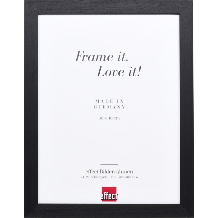 Cornice effetto legno Profile 55 nero 10,5x14,8 cm vetro museo