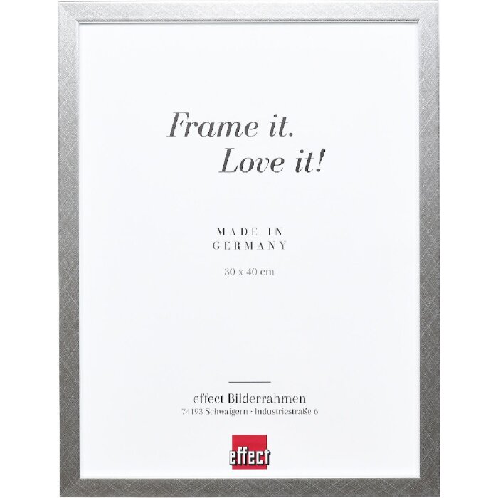 Cornice in legno Profilo 58 Effect argento 40x60 cm vetro museo