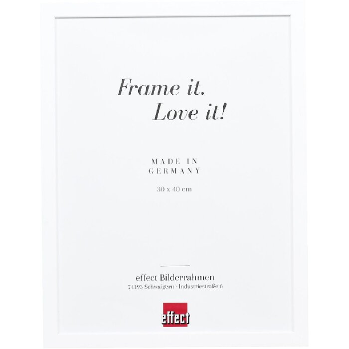 Cornice per foto in legno effect Profilo 58 Bianco 14,8x21 cm con vetro museale