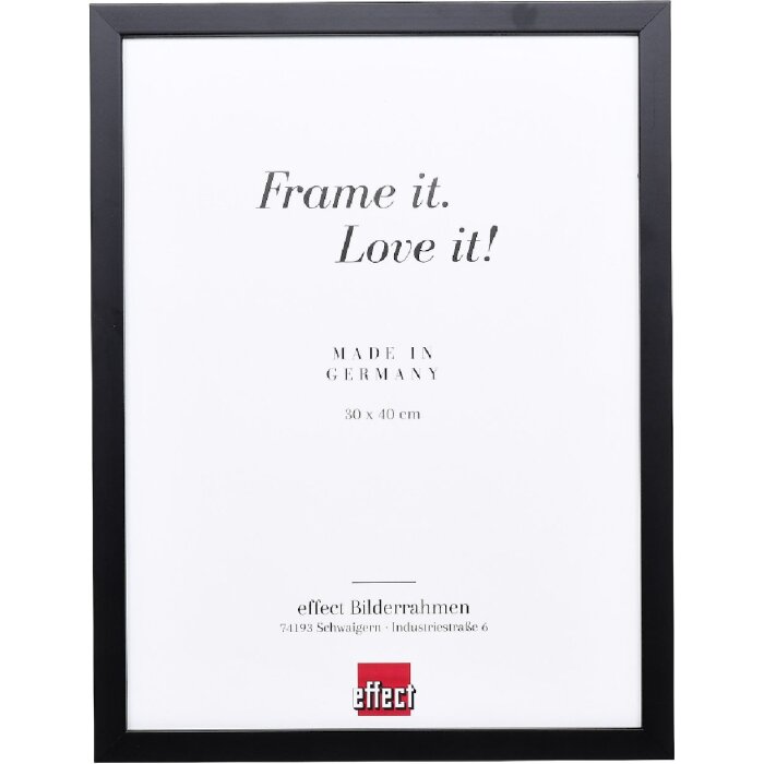 Cornice per foto in legno Effect Profilo 58 Nero 30,5x91,5 cm con vetro museale