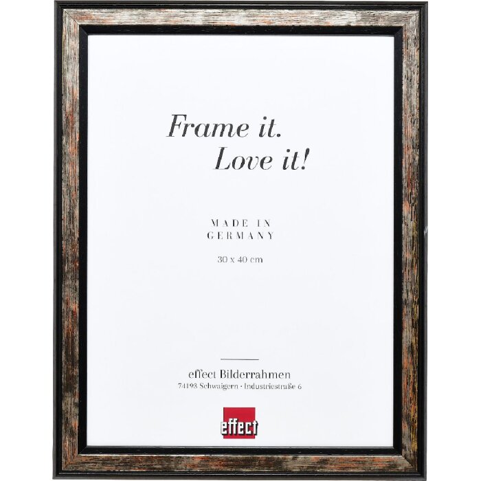 Cornice per foto in legno Effect Profil 64 Nera 25x60 cm con vetro museale