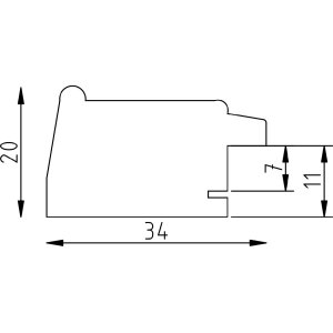 Cornice per foto in legno Effect Profilo 64 Bianco 50x100 cm con vetro museale
