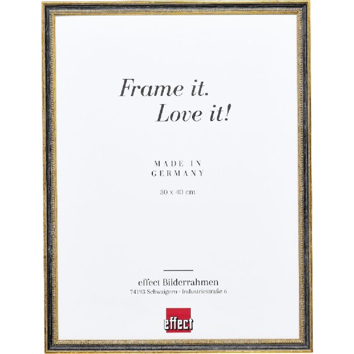 Cornice per foto in legno Effect Profilo 66 Nero 18x27 cm con vetro museo