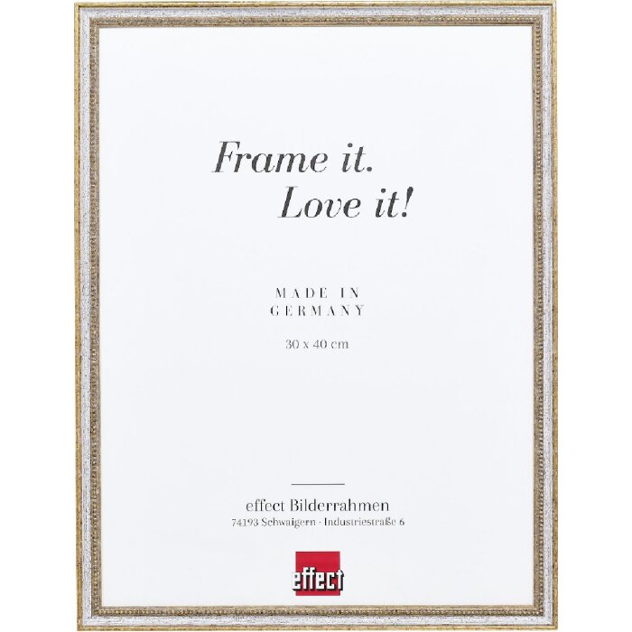 Cornice per foto in legno Effetto Profilo 66 Bianco 30x45 cm con vetro museo