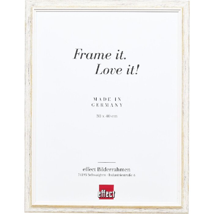 Cornice per foto in legno Effect Profilo 67 Bianco 60x60 cm con vetro museale