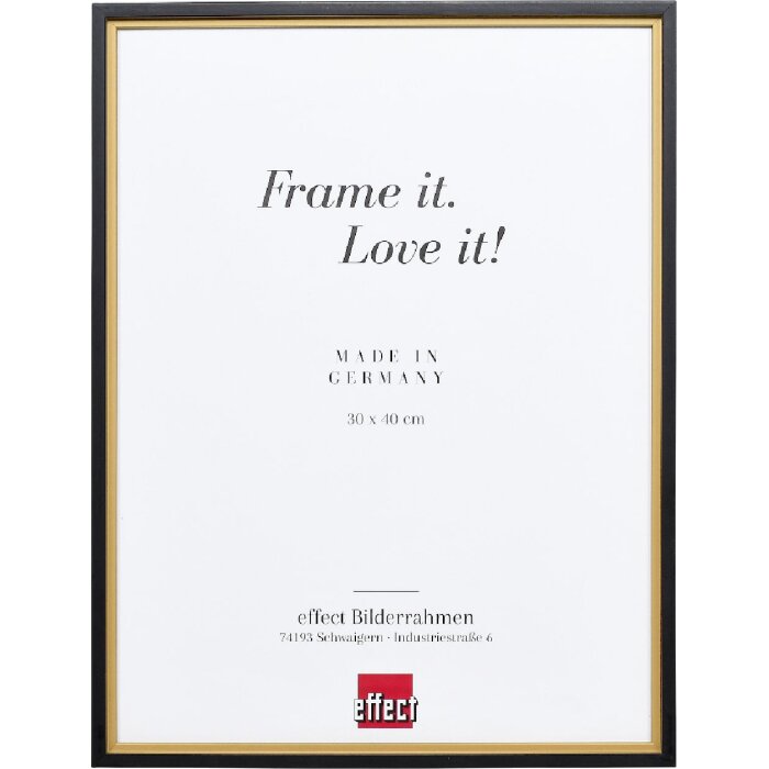 Cornice per foto in legno Effect Profilo 69 Oro 29,7x42 cm Vetro museo