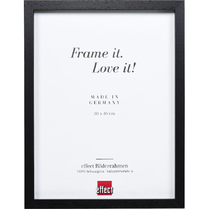 Cornice per foto in legno Effect Profilo 74 Nera 50x70 cm Vetro museo