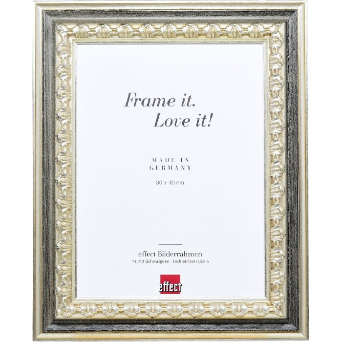 Cornice per foto in legno Effect Profil 80 Argento 20x28 cm con vetro museo