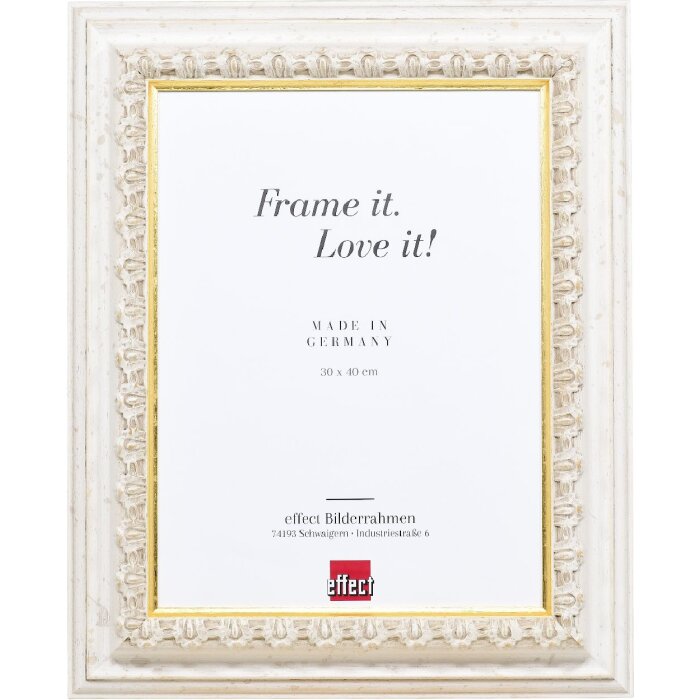 Cornice per foto in legno Effect Profilo 80 Bianco 50x60 cm con vetro museale