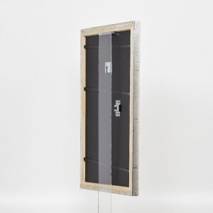 Cornice effetto legno profilo 85 argento 7x10 cm vetro museo