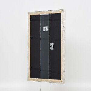 Cornice effetto legno profilo 85 argento 7x10 cm vetro museo
