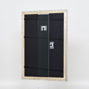 Cornice effetto legno profilo 85 argento 7x10 cm vetro museo