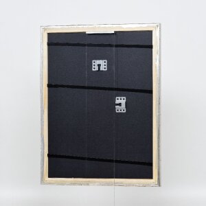 Cornice effetto legno profilo 85 argento 7x10 cm vetro museo