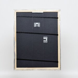 Cornice effetto legno profilo 85 argento 7x10 cm vetro museo
