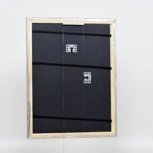 Cornice effetto legno profilo 85 argento 7x10 cm vetro museo