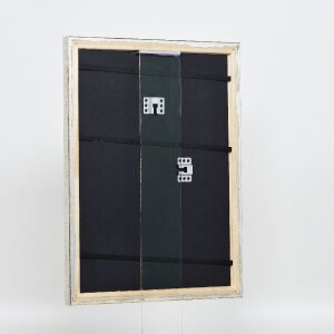 Cornice effetto legno profilo 85 argento 7x10 cm vetro museo