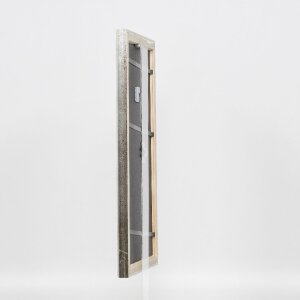 Cornice effetto legno profilo 85 argento 7x10 cm vetro museo