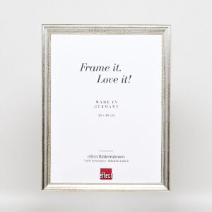 Cornice effetto legno profilo 85 argento 7x10 cm vetro museo
