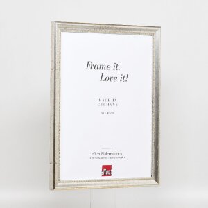 Cornice effetto legno profilo 85 argento 7x10 cm vetro museo