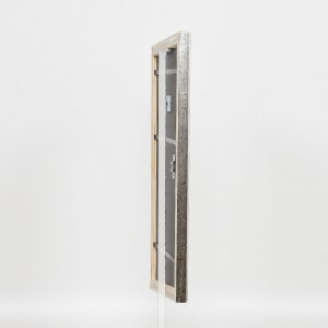 Cornice effetto legno profilo 85 argento 7x10 cm vetro museo