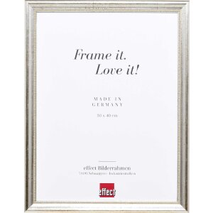 Cornice effetto legno profilo 85 argento 9x13 cm vetro museo