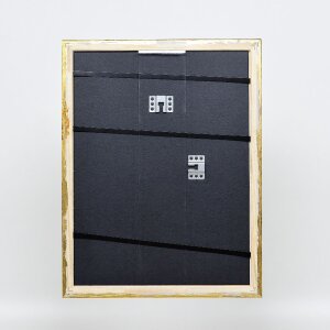Cornice in legno effetto profilo 85 oro 25x80 cm vetro museo