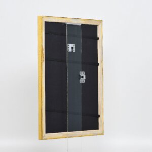 Cornice in legno effetto profilo 85 oro 25x80 cm vetro museo