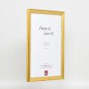 Cornice in legno effetto profilo 85 oro 28x35 cm vetro museo