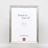 Cornice effetto legno profilo 85 argento 45x60 cm vetro museo