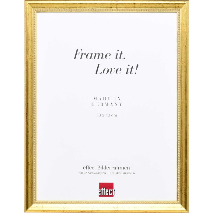 Cornice in legno effetto profilo 85 oro 60x60 cm vetro museo