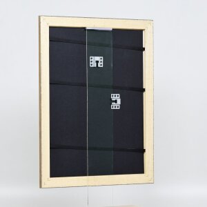 Cornice in legno effetto profilo 94 oro 28x35 cm vetro museale