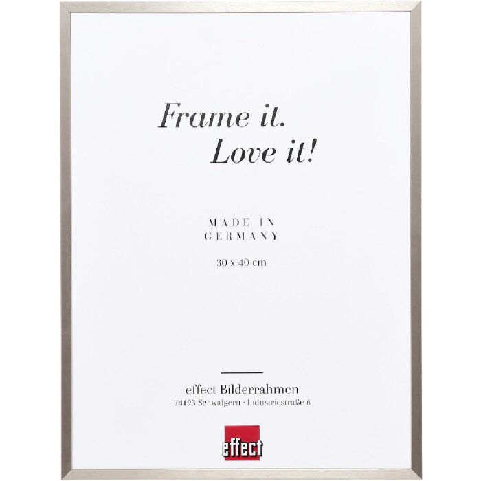 Cornice per foto antincendio Effect A1 Alu Serie 2 Grigio Opaco 30x40 cm Vetro Museo