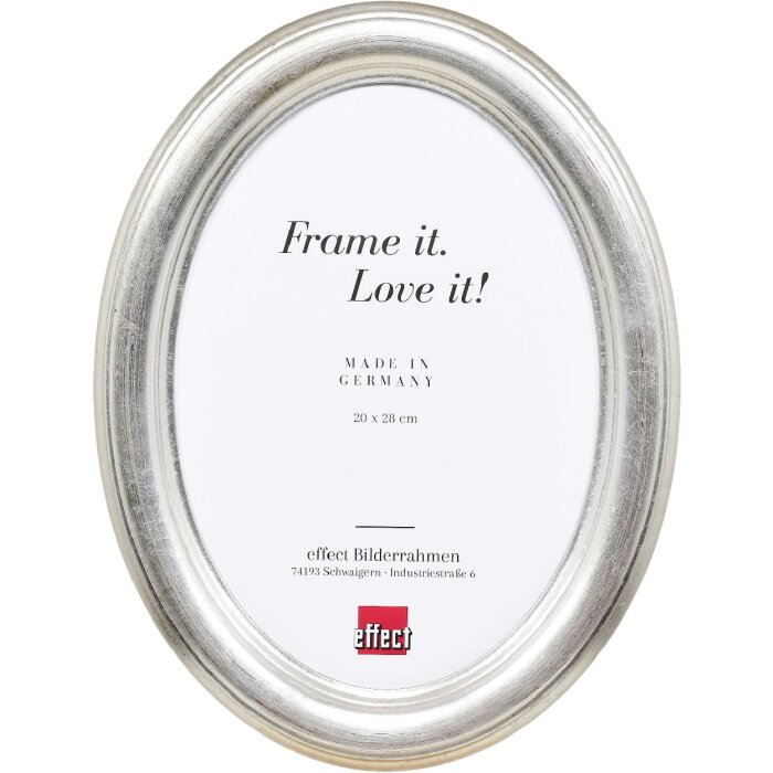 Cornice per foto ovale profilo HB 5x7 cm argento Effect