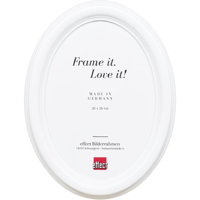 Cornice per foto ovale Effect HB 15x20 cm bianca