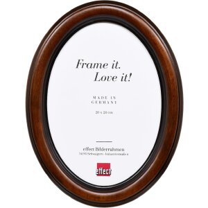 Cornice per foto ovale Effect profilo HB 50x50 cm nocciola