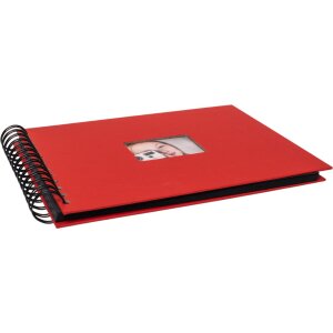 HNFD Album a spirale BULDANA rosso 23x17 cm 40 pagine nere