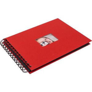 HNFD Album a spirale BULDANA rosso 23x17 cm 40 pagine nere