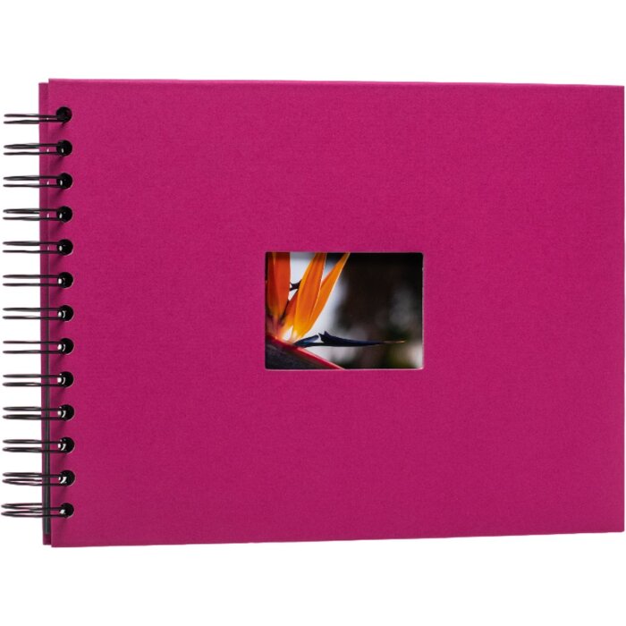 HNFD album a spirale BULDANA amarena 23x17 cm 40 pagine nere
