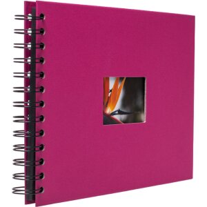 HNFD album a spirale BULDANA amarena 23x17 cm 40 pagine nere