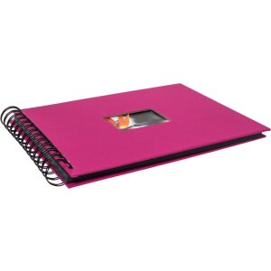 HNFD album a spirale BULDANA amarena 23x17 cm 40 pagine nere