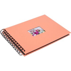 HNFD Album a spirale BULDANA corallo 23x17 cm 40 pagine nere