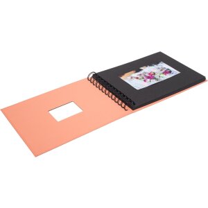 HNFD Album a spirale BULDANA corallo 23x17 cm 40 pagine nere